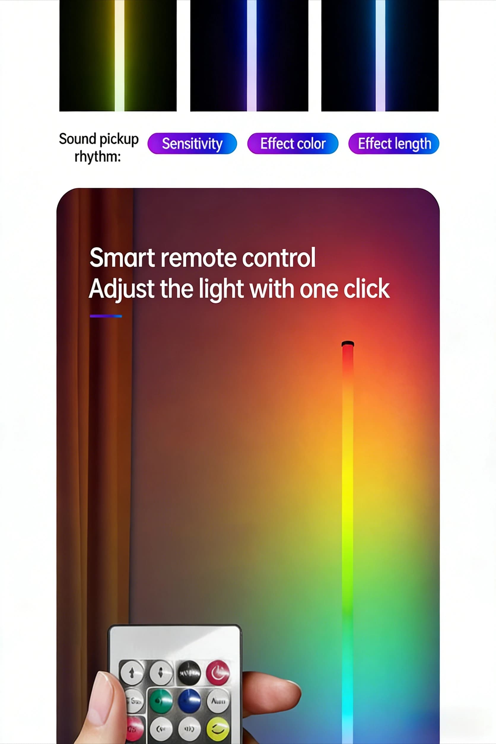 RGB Sound-Reactive Floor Lamp