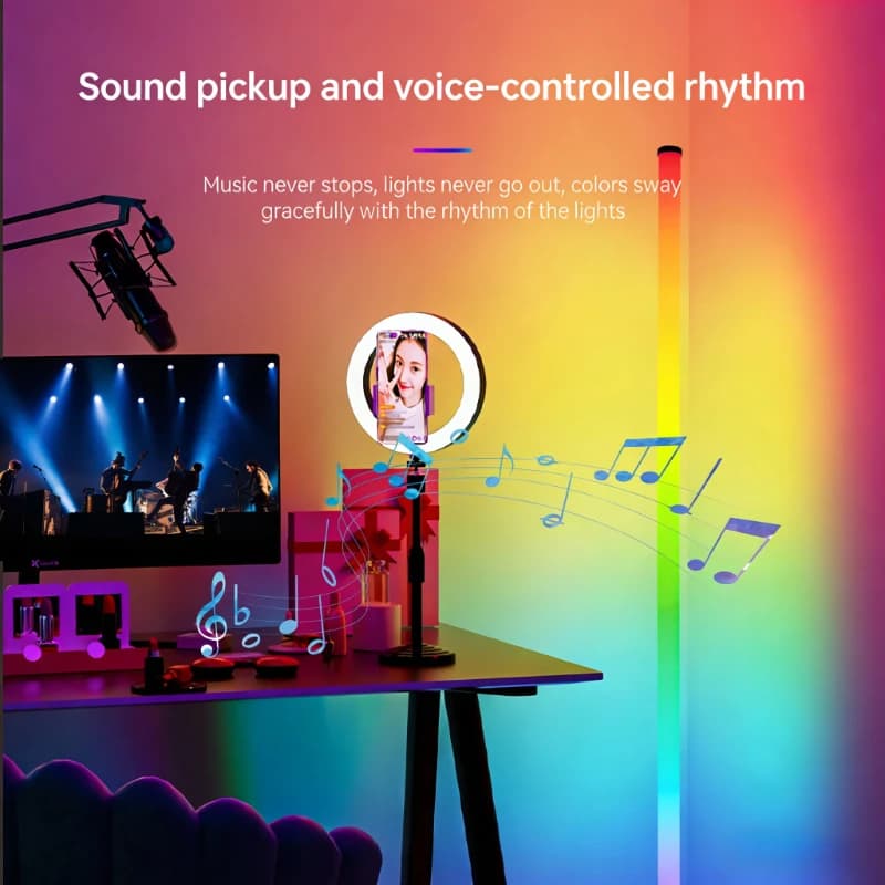 RGB Sound-Reactive Floor Lamp