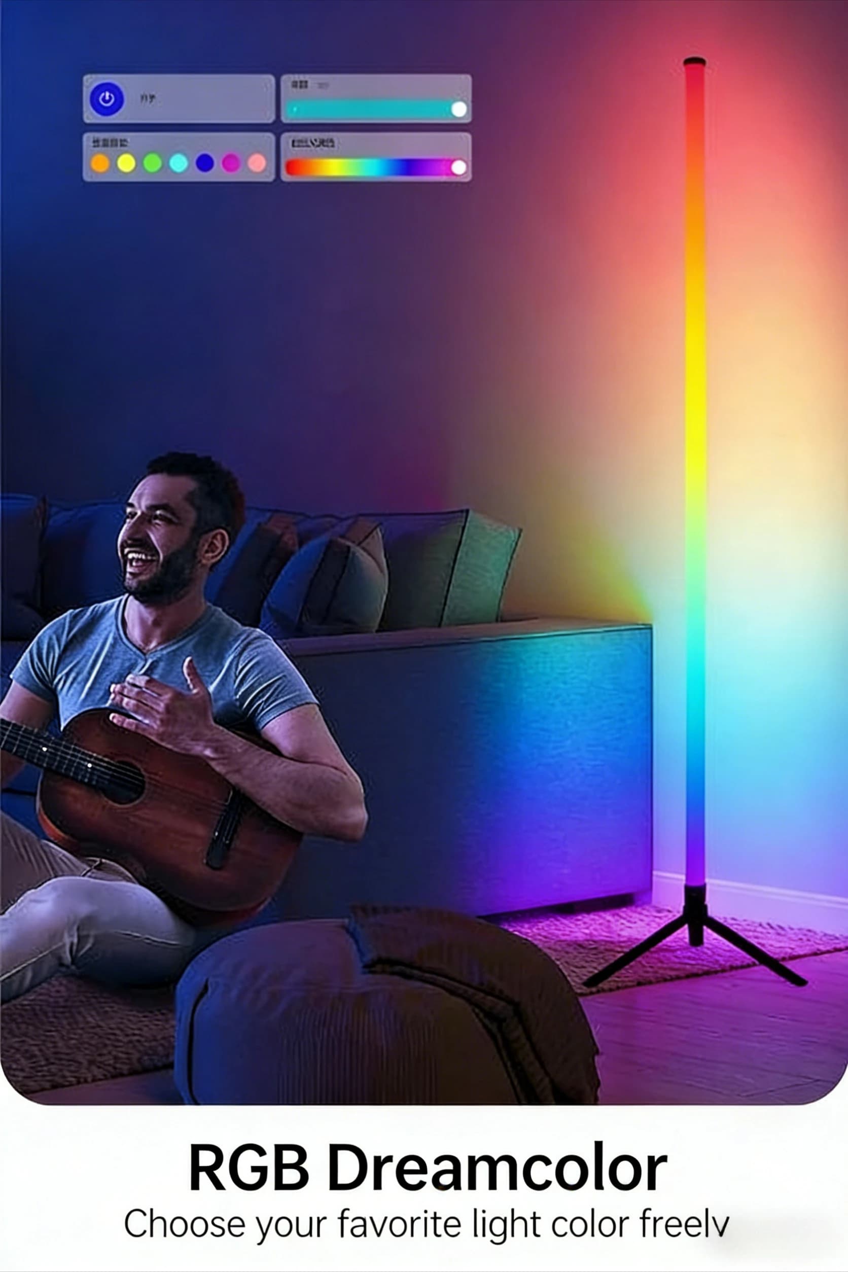 RGB Sound-Reactive Floor Lamp
