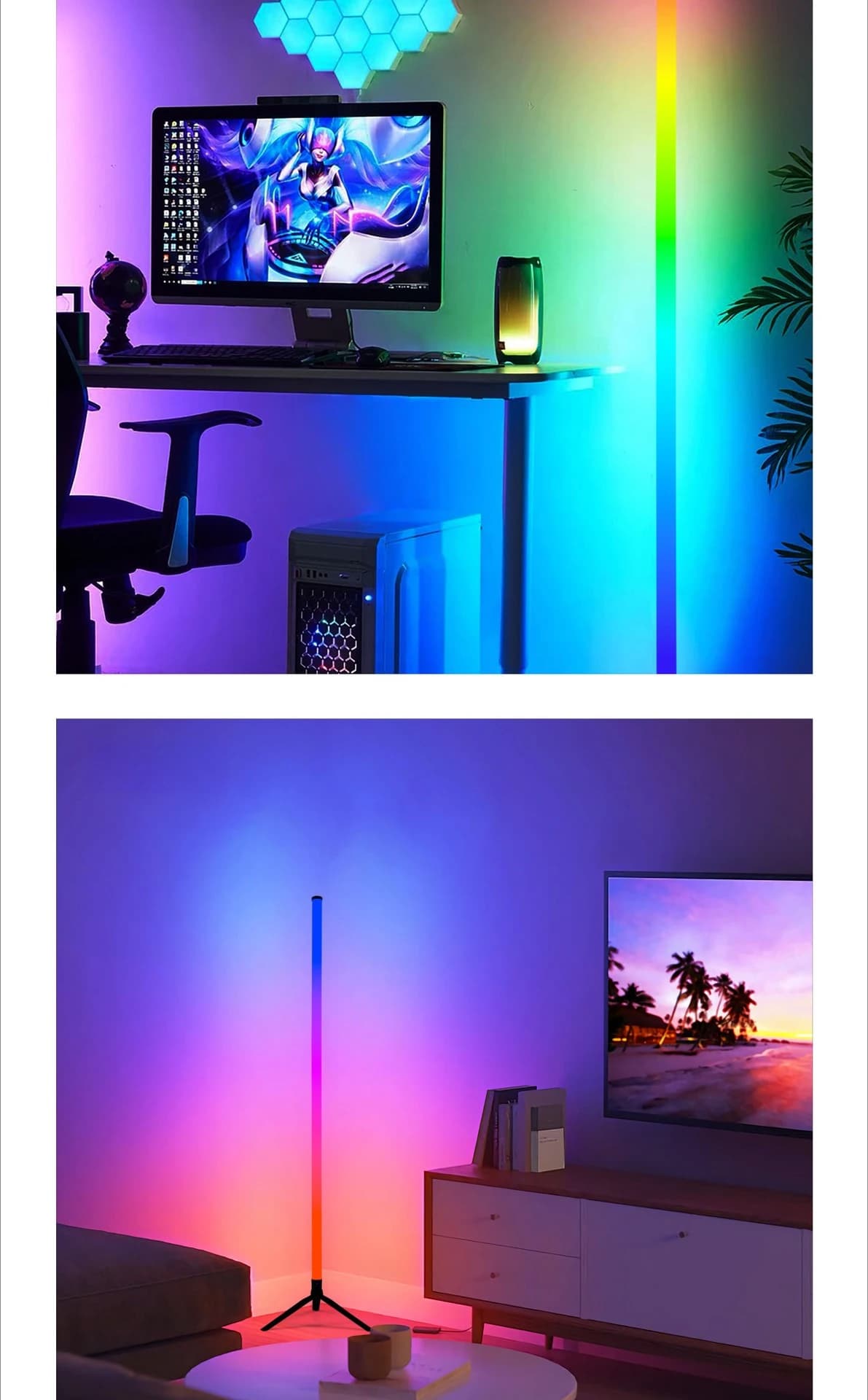 RGB Sound-Reactive Floor Lamp