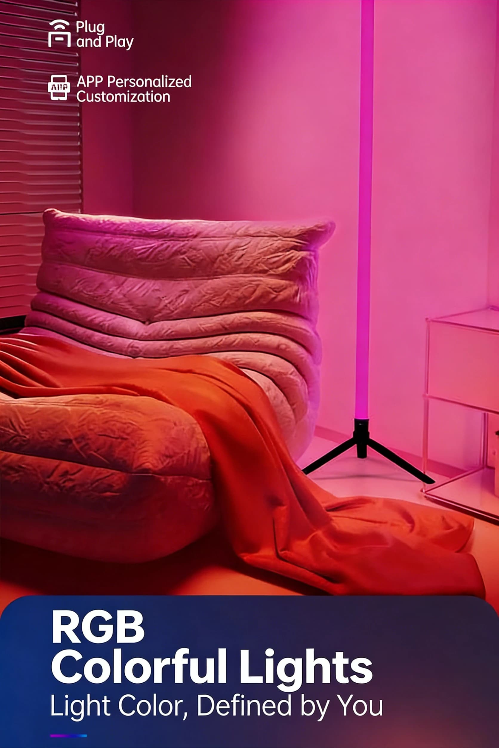 RGB Sound-Reactive Floor Lamp